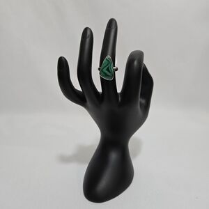 Bulls Eye Malachite 925 Sterling Silver Ring #961